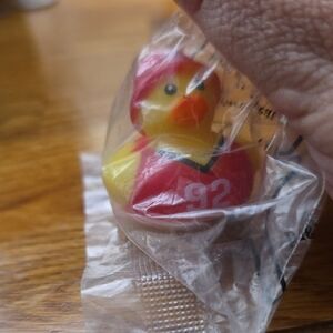 Red and Yellow Rubber Mini Duck 92 Dutch Bros Collectable
